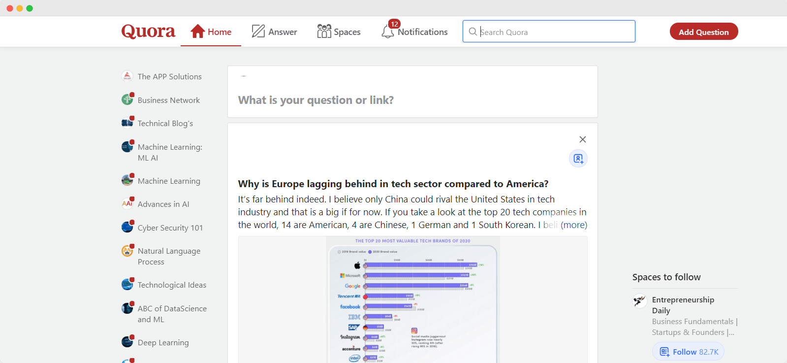 quora community app for questions and answers