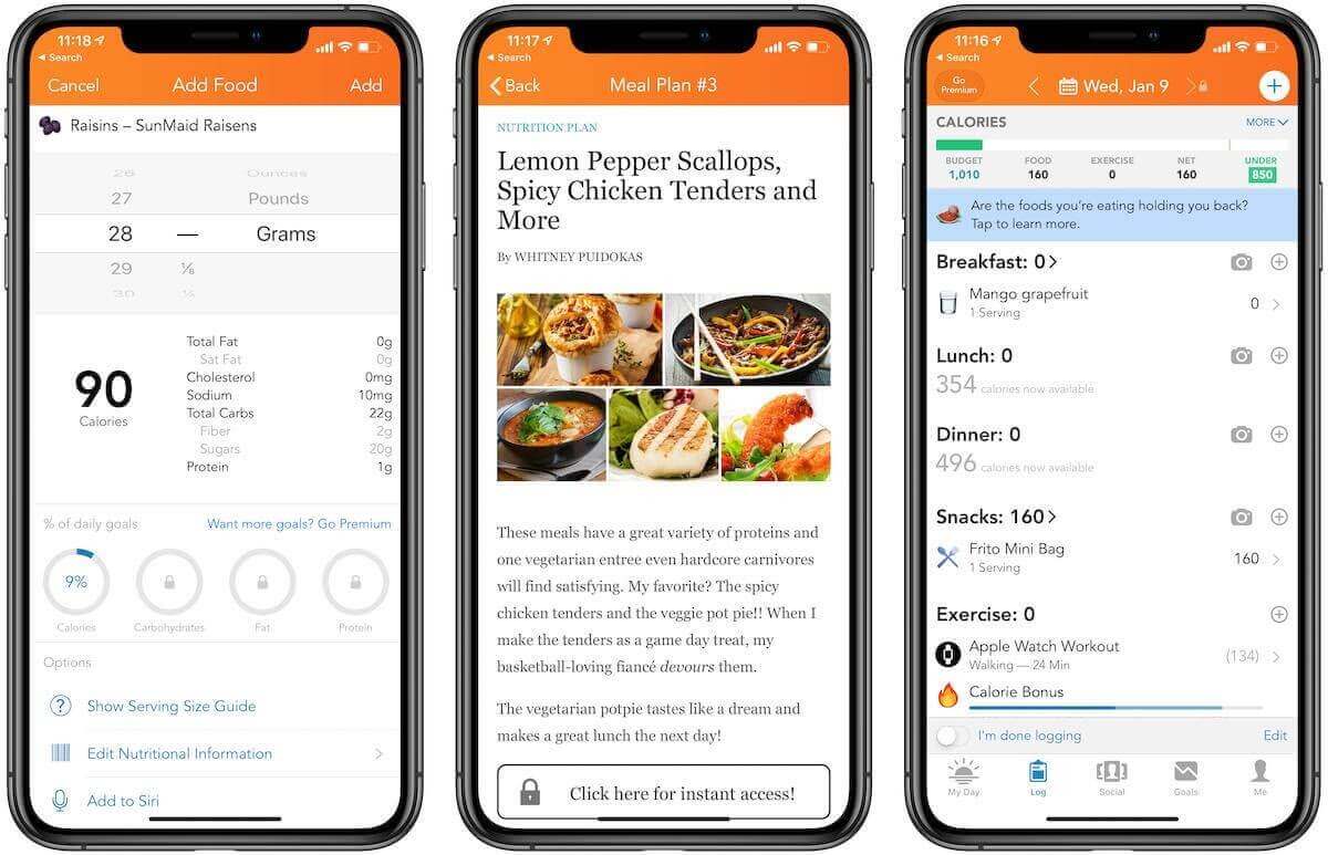 Diet and nutrition mobile apps 
