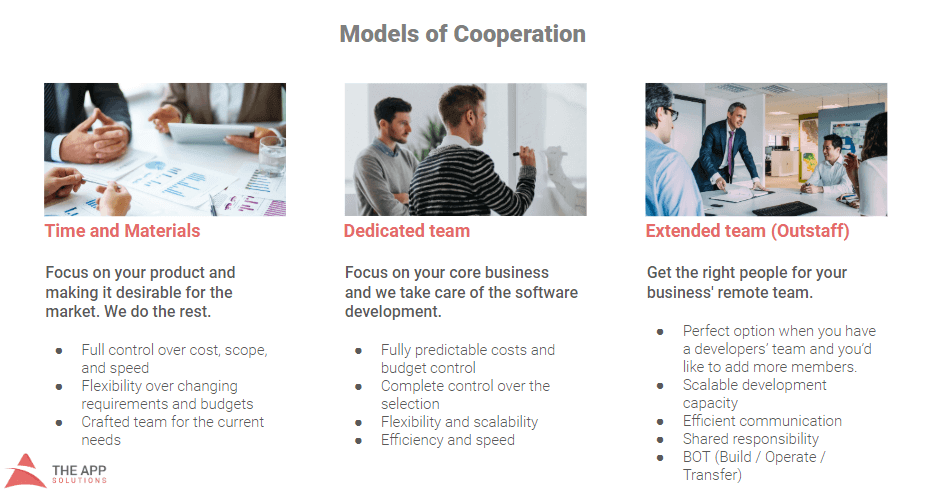 The app Solutiuons models of cooperation