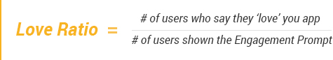 Love Ratio - metric for mobile apps