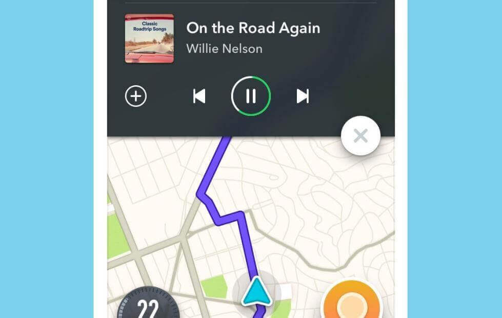 Waze has integrated Spotify playlists so drivers can listen to their favorite music while driving