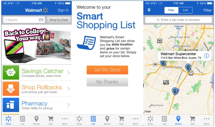 Apps for retail business with geolocation
