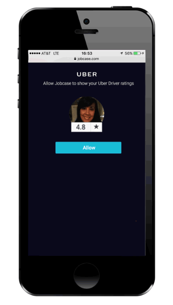 Jobcase, a job marketplace, integrated Uber API to showcase driver reviews