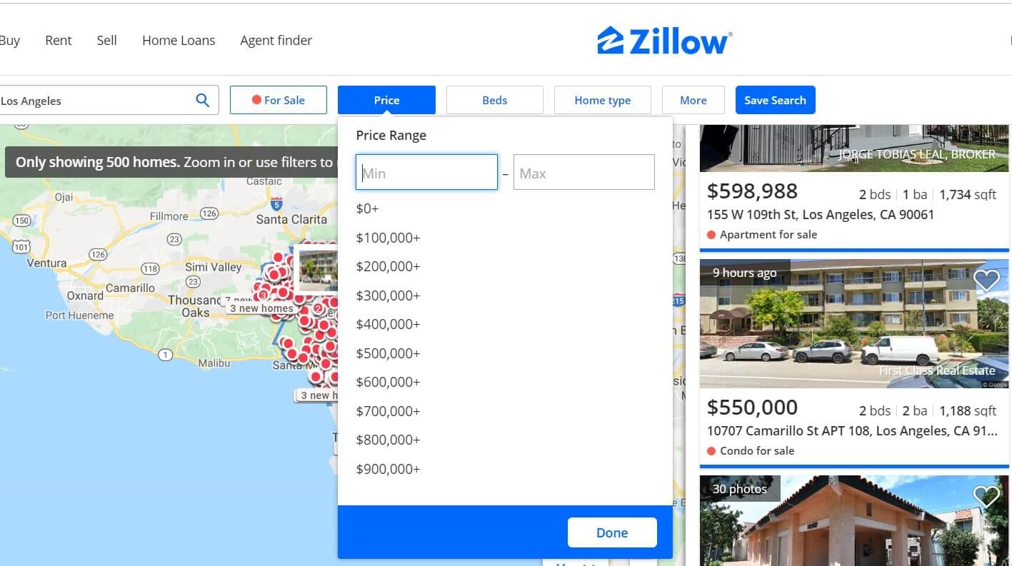 develop a real estate app like zillow