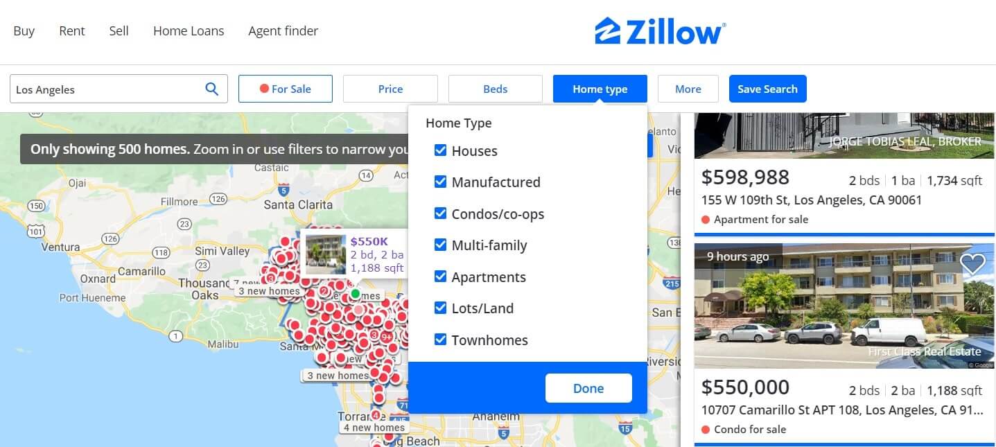 real estate sites similar to zillow